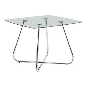 Chrome With 8mm Tempered Glass Dining Table