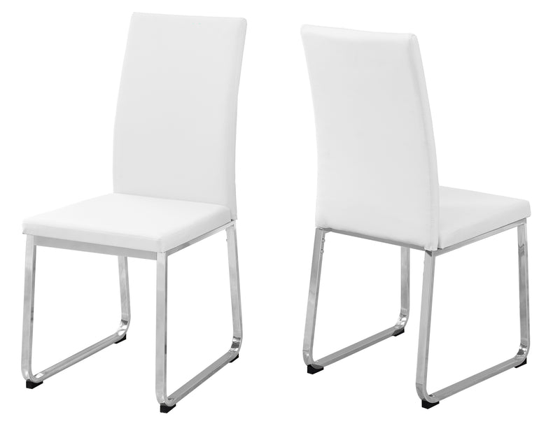 2pcs White Leatherlook Chrome Dining Chair The Brick