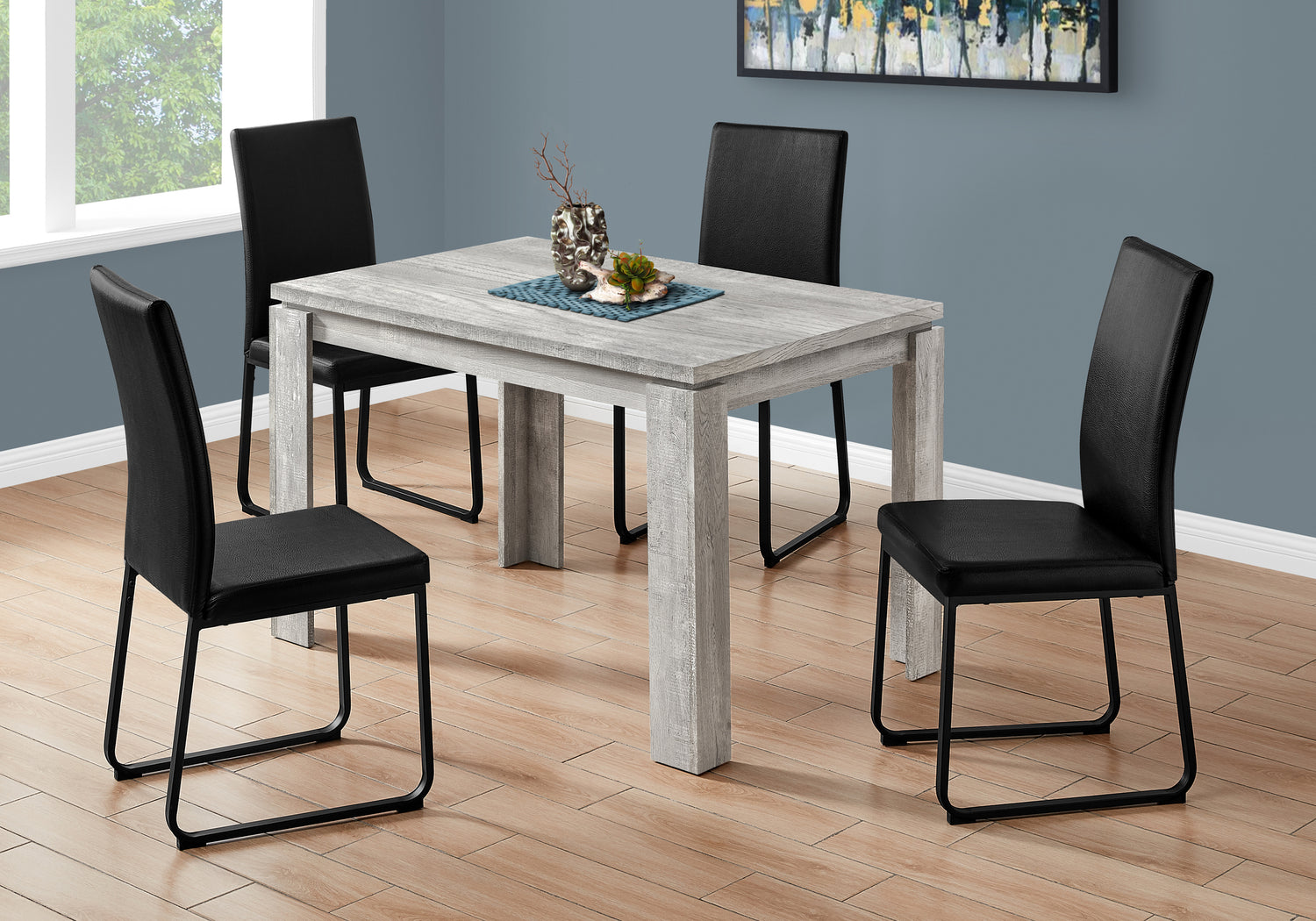 Grey Reclaimed Wood-look Dining Table The Brick