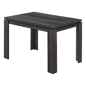 Black Reclaimed Wood-look Dining Table|Table de salle à manger d’apparence bois recyclé noir|D90FC8G4