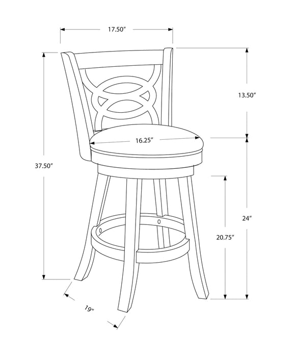 Swivel Oak Counter-Height Bar Stool - Set of 2