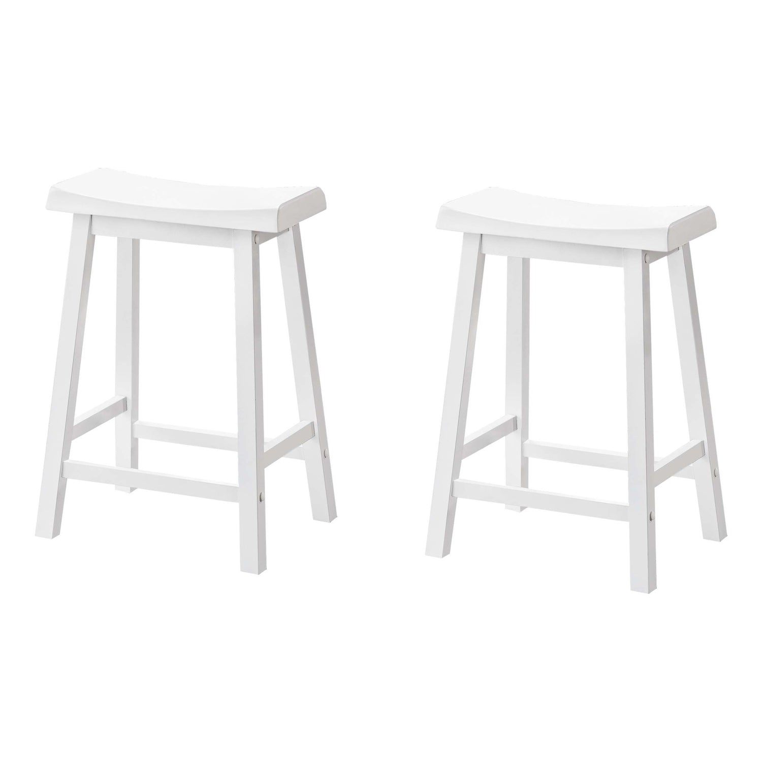 White Saddle Seat Bar Stool Set of 2 The Brick
