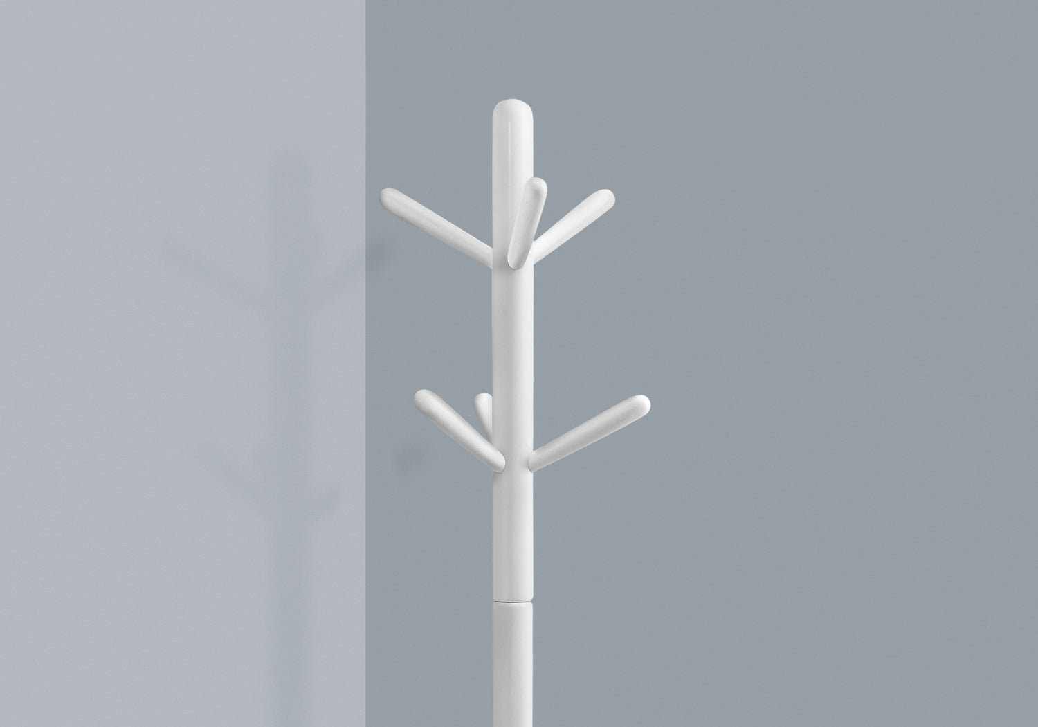 White Wood Contemporary Style Coat Rack - The Brick