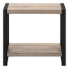 Dark Taupe Black Metal Accent Table