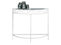 White Metal Hall Console Accent Table