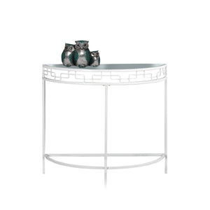 White Metal Hall Console Accent Table