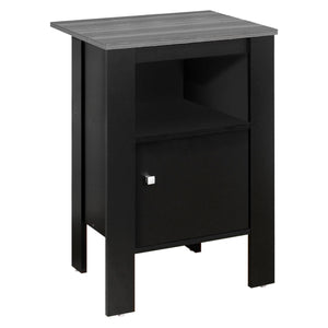 Black, Grey Top Side Table Nightstand