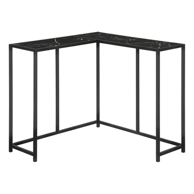 Black Marble-look Black Console Table