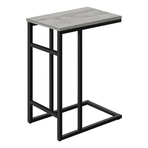 Grey Black Metal Accent Table