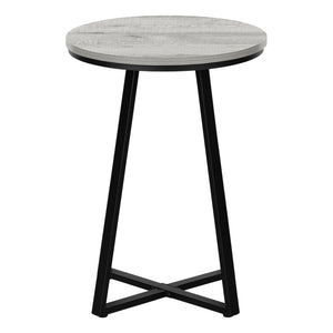 Grey Black Metal Accent Table