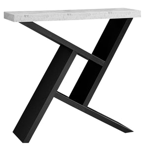 Black Cement-look Hall Console Accent Table