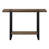 Brown Reclaimed Wood-look Black Accent Table