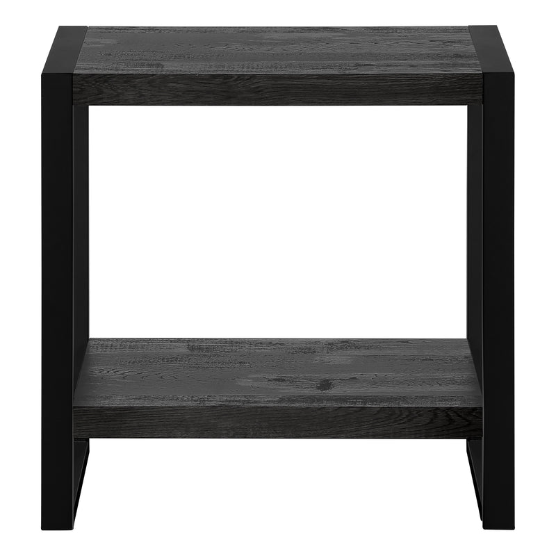 Black Reclaimed Woodlook Black Metal Side Table The Brick