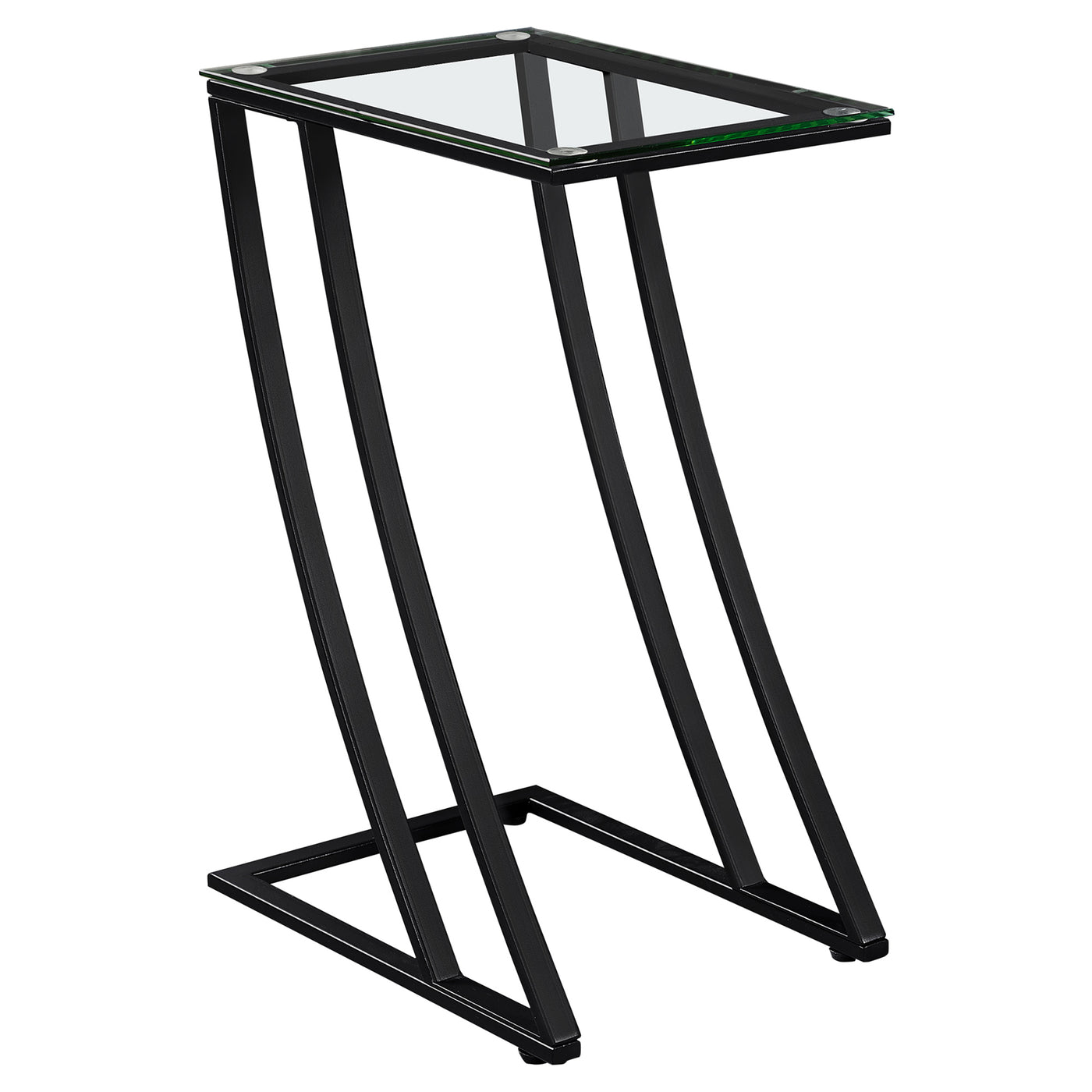 Black Metal with Tempered Glass Accent Table The Brick