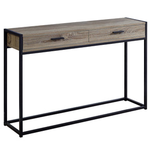 Dark Taupe Black Hall Console Accent Table