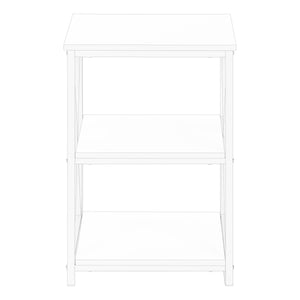 White White Metal Side Table Nightstand