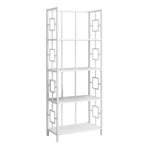White White Metal Etagere Bookcase
