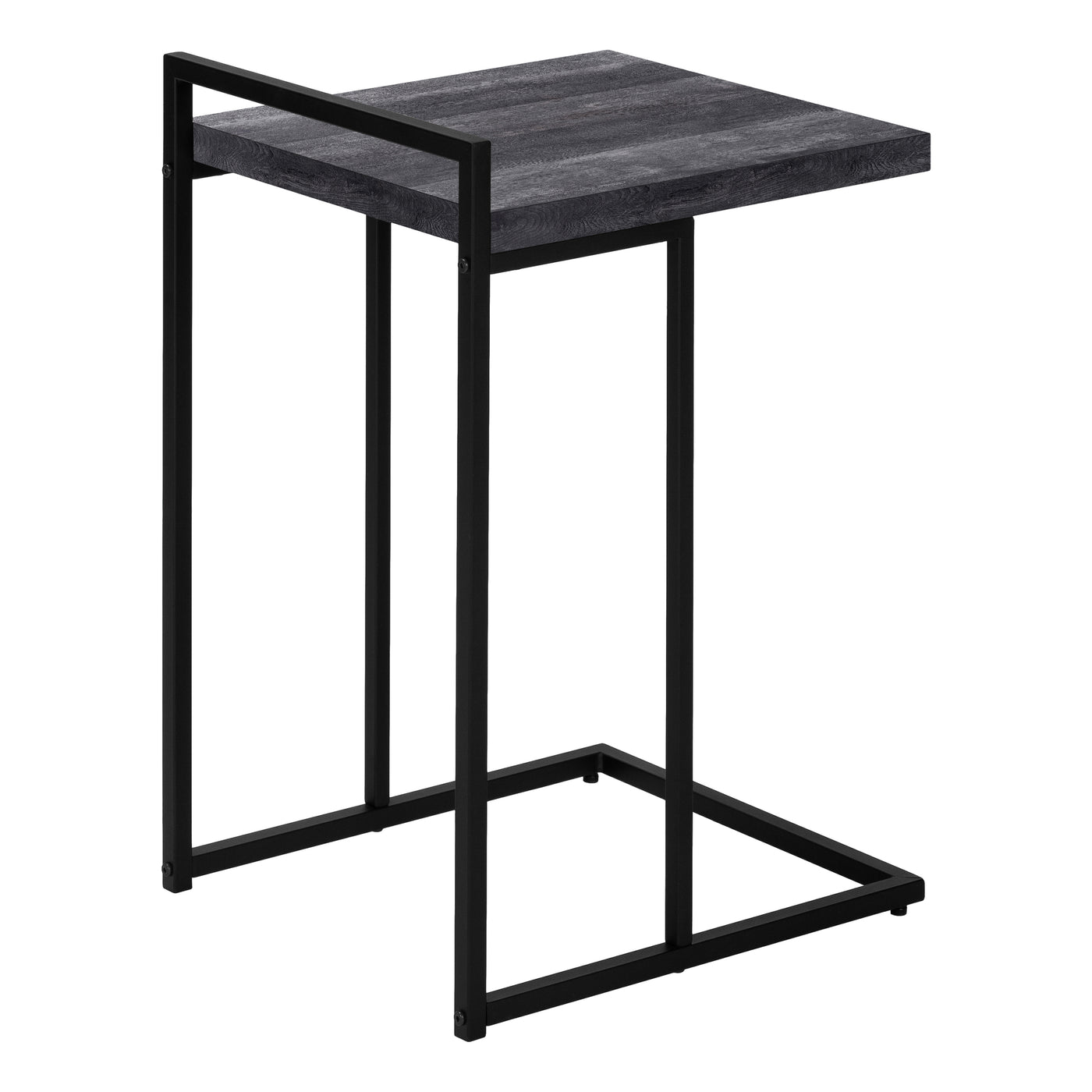 Black Reclaimed Woodlook Black Metal Side Table The Brick