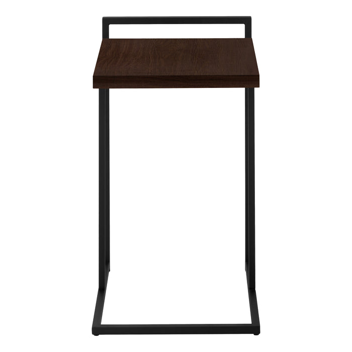 Espresso Black Metal Side Table