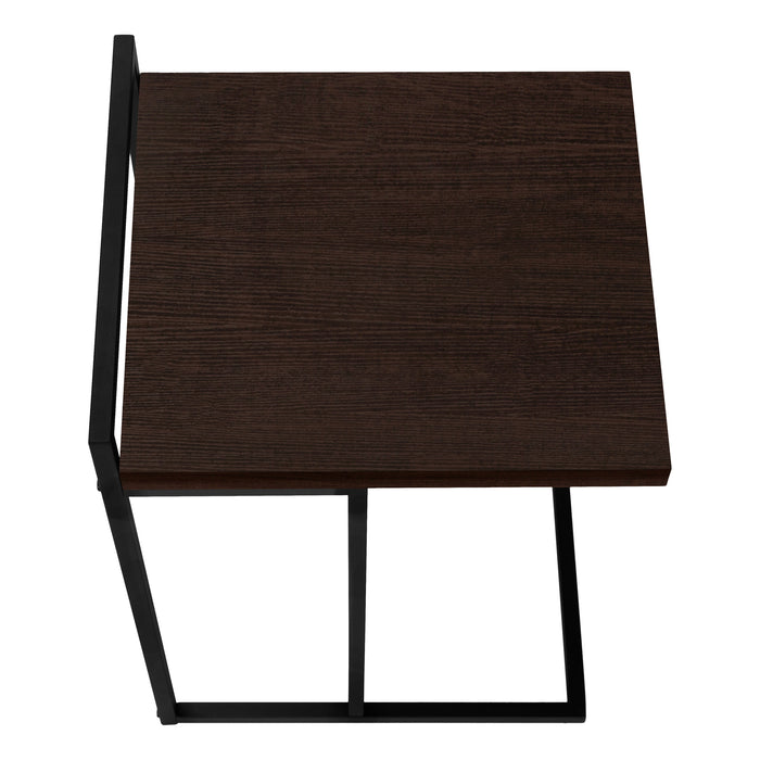 Espresso Black Metal Side Table