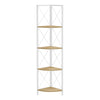 Natural Wood-look white Bookcase