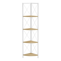 Natural Wood-look white Bookcase