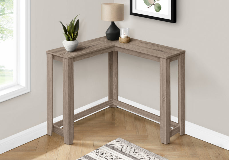 Dark Taupe Corner Console Accent Table