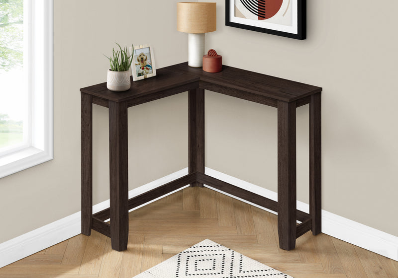 Espresso Corner Console Accent Table