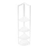 White White Metal Corner Etagere Bookcase