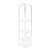 White White Metal Corner Etagere Bookcase