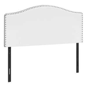 Queen Size White Leather-look Headboard