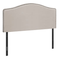 Queen Size Beige Linen-look Headboard