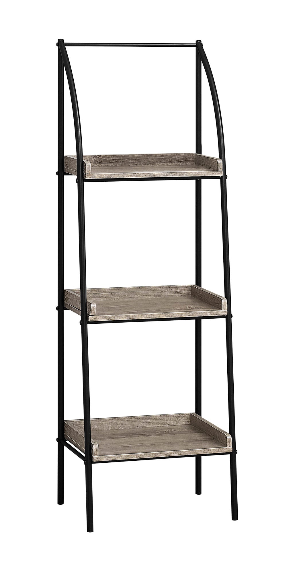 Dark Taupe Black Metal Bookcase The Brick
