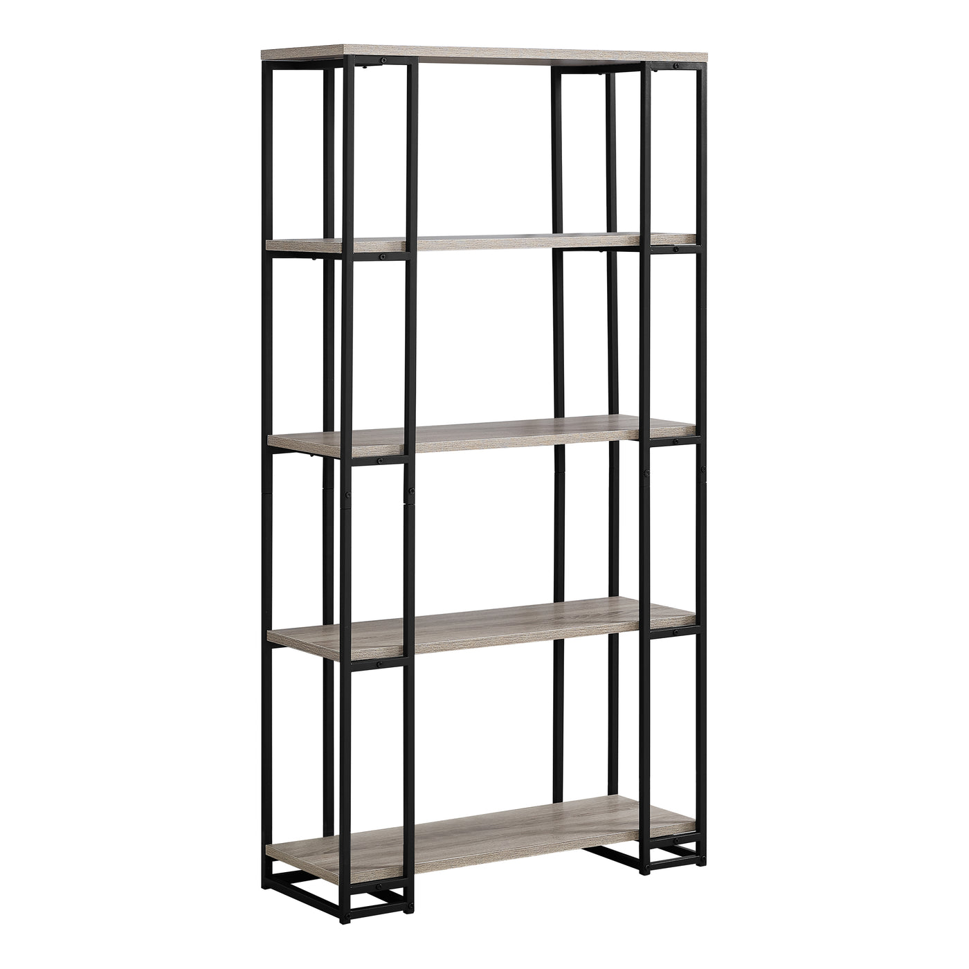 Dark Taupe Black Metal Bookcase The Brick