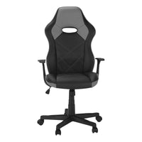 Gaming Black Grey Leather-look Office Chair