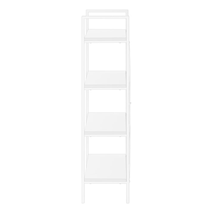 White White Metal Bookcase