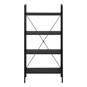 Black Black Metal Bookcase|Bibliothèque noire et métal noir|D90FYC24