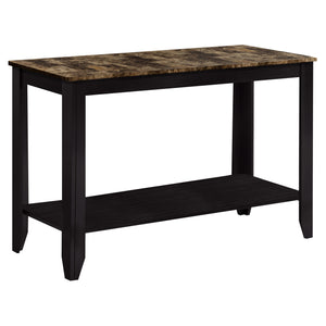 Espresso Marble Top Accent Table