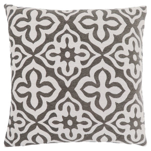 Dark Taupe Motif Design 1pc Pillow
