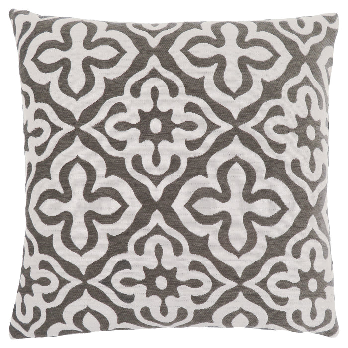 Dark Taupe Motif Design 1pc Pillow