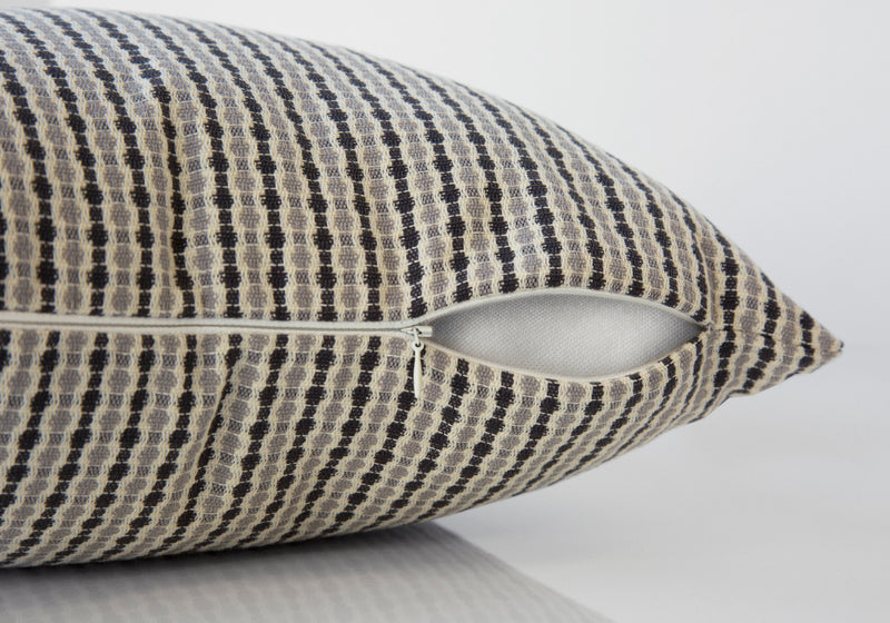 Light Grey Black Abstract Dot 2pcs Pillow