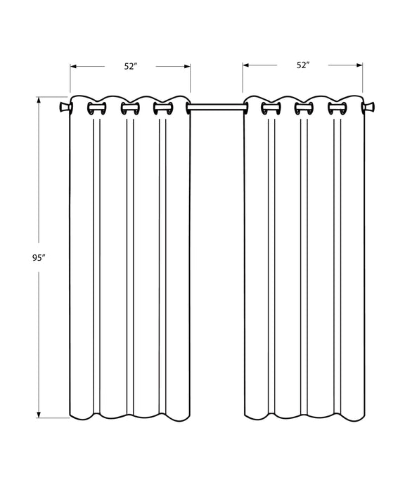 Grey Darkening 2-Piece Curtain Panel - 52\" x 95\"