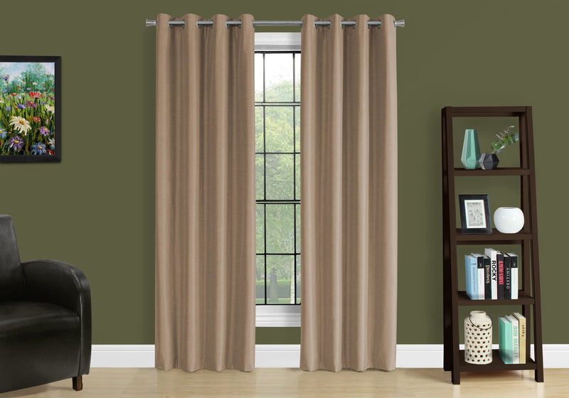 Brown Solid Blackout 2-Piece Curtain Panel - 52\" x 95\"