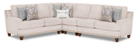 Jairo 4-Piece Linen-Look Fabric Sectional - Linen 