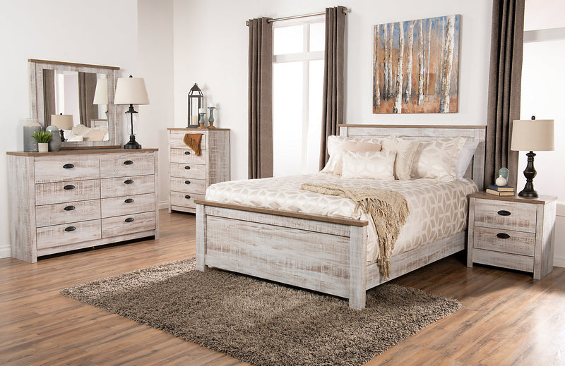Kaia 5-Drawer Bedroom Chest, 31.38\"W x 45.3\"H, Made in Canada - Whitewash