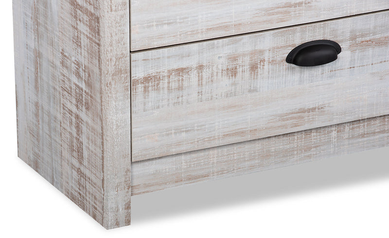 Kaia 5-Drawer Bedroom Chest, 31.38\"W x 45.3\"H, Made in Canada - Whitewash