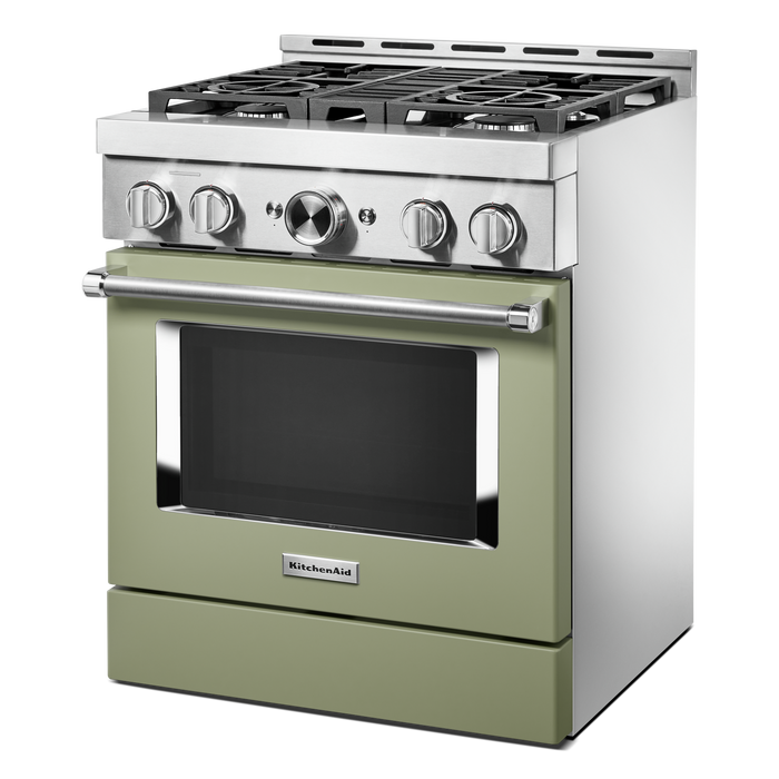 KitchenAid 4.1 Cu. Ft. Smart Gas Range with Self-Clean - Avocado Cream - KFGC500JAV