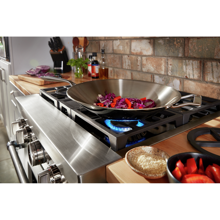 KitchenAid 4.1 Cu. Ft. Smart Gas Range with Self-Clean - Avocado Cream - KFGC500JAV