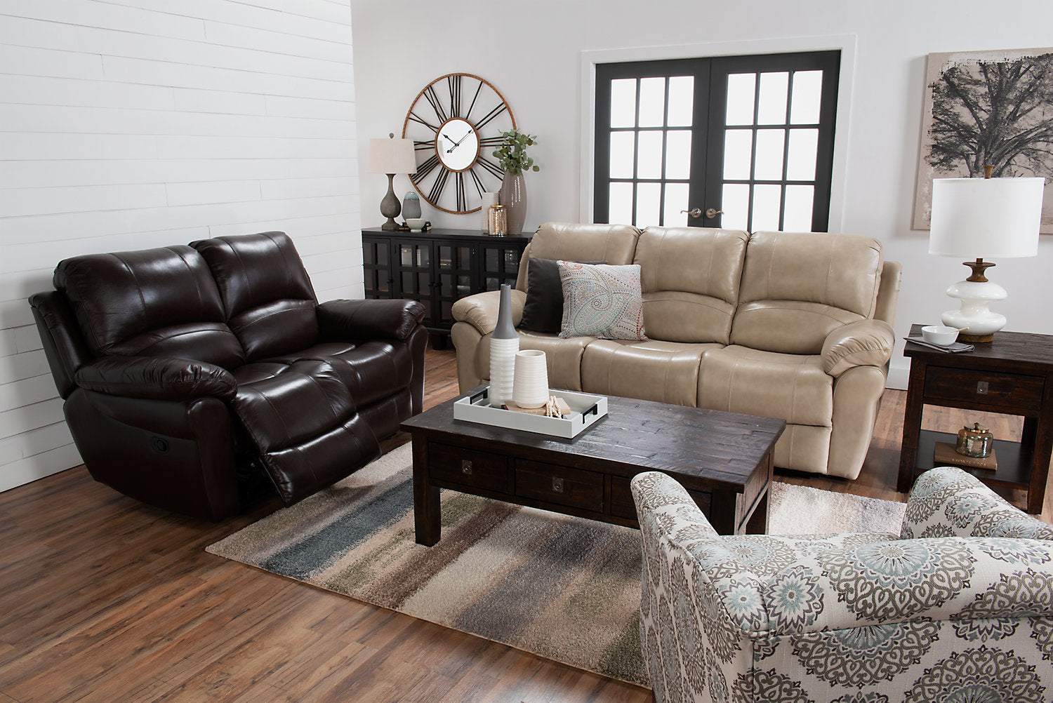 The brick leather reclining sofa hotsell