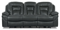 Leo Leath-Aire® Fabric Reclining Sofa - Grey